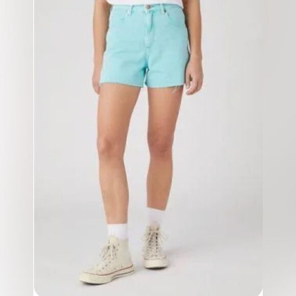 Wrangler Donna Regular Fit Cotton Denim Shorts Western Cowgirl Country Size W31 - Picture 8 of 14